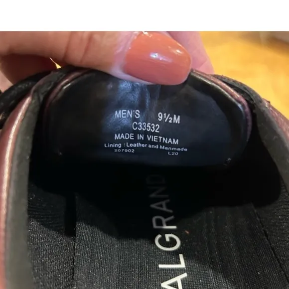 Cole Haan Originalgrand Energy Twin Cordovan Pumce-stoneCasual Shoes 9.5M
