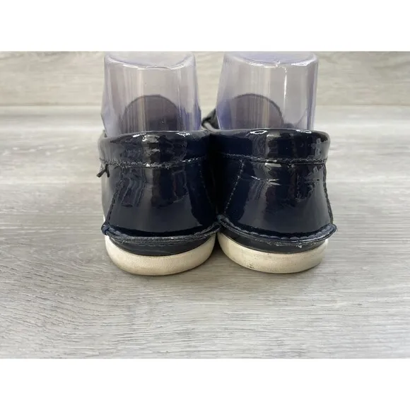 Cole Haan Pinch Weekender D42840 Women's 7.5 Blue Patent Leather Penny Loafer