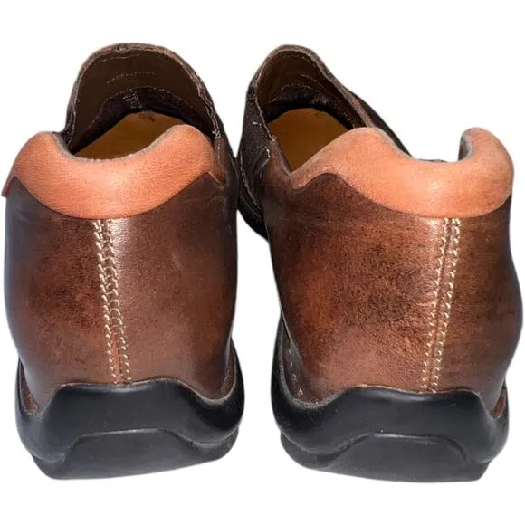 Cole Haan Zeno Leather Square Toe Loafer Shoes Slip On Brown Men's Size US 8M