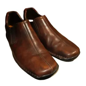 Cole Haan Zeno Leather Square Toe Loafer Shoes Slip On Brown Men's Size US 8M