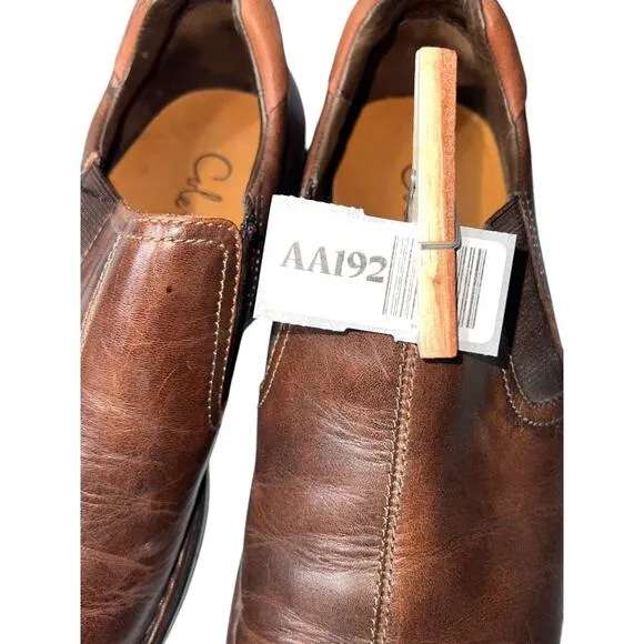 Cole Haan Zeno Leather Square Toe Loafer Shoes Slip On Brown Men's Size US 8M