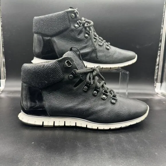 Cole Haan ZeroGrand Hiker Sneaker Boots Mens 10.5 B Waterproof Black W17873 EUC