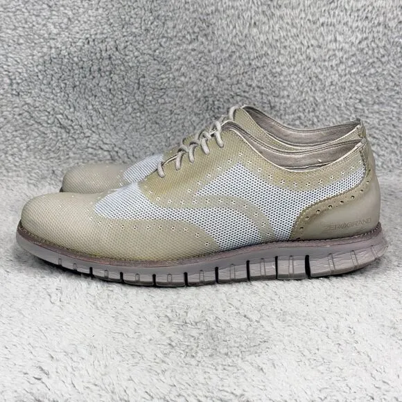 Cole Haan Zerogrand Mens Size 10.5 Low Top Wingtip Oxford Shoes Gray C22416