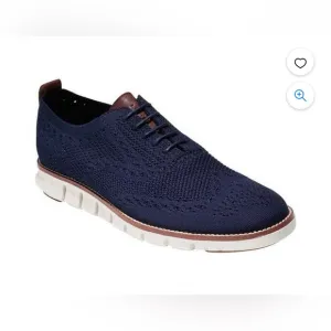 Cole Haan ZeroGrand Stitchlite Wingtip Navy Blue C24947‎ Hybrid Shoes Men 11.5