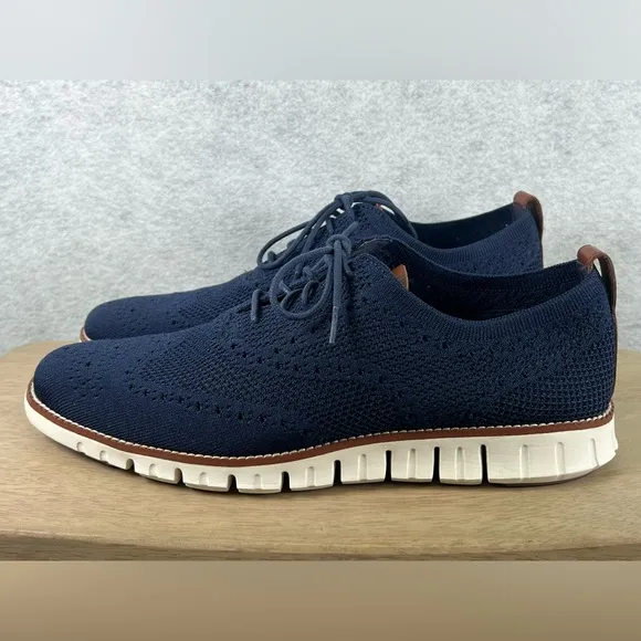 Cole Haan ZeroGrand Stitchlite Wingtip Navy Blue C24947‎ Hybrid Shoes Men 11.5