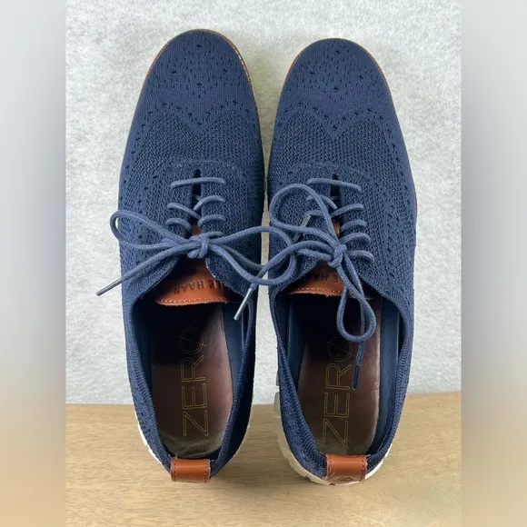 Cole Haan ZeroGrand Stitchlite Wingtip Navy Blue C24947‎ Hybrid Shoes Men 11.5