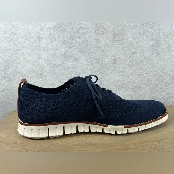 Cole Haan ZeroGrand Stitchlite Wingtip Navy Blue C24947‎ Hybrid Shoes Men 11.5