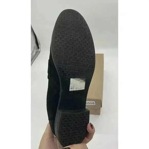 COLLECTION BY CLARKS COMFORT BLACK‎ SUEDE WOMENS SLIP ON LOAFERS SHOES 9.5