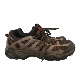 Columbia Brown &amp; Red North Plains II Waterproof Low Hiking Shoes 7.5