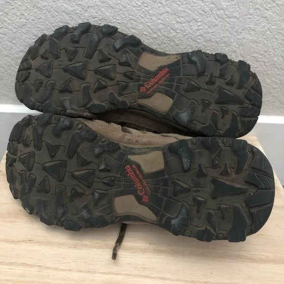 Columbia Brown &amp; Red North Plains II Waterproof Low Hiking Shoes 7.5