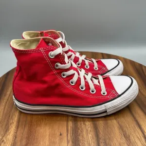 Converse All Star Chuck Taylor Shoes Womens Size 7 Red Hi Tops Sneakers