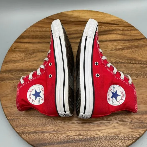 Converse All Star Chuck Taylor Shoes Womens Size 7 Red Hi Tops Sneakers