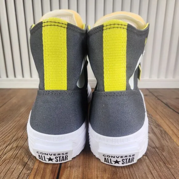 Converse All Star Edge Glow Mens Sz 9 Gray High Top Canvas Sneaker Shoes A01429C