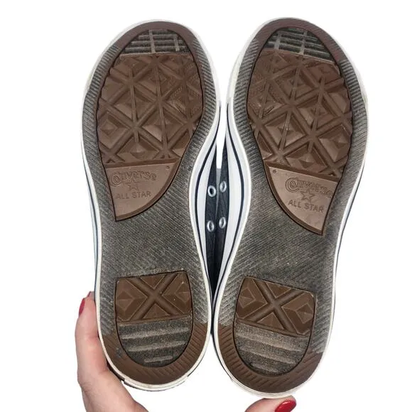 Converse All Star Shoes Womens 9 Gray Geometric Fabric Low Top Sneakers Comfy