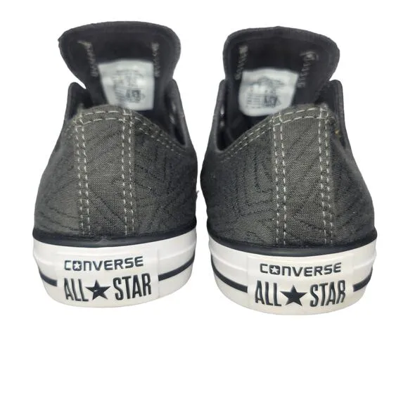 Converse All Star Shoes Womens 9 Gray Geometric Fabric Low Top Sneakers Comfy