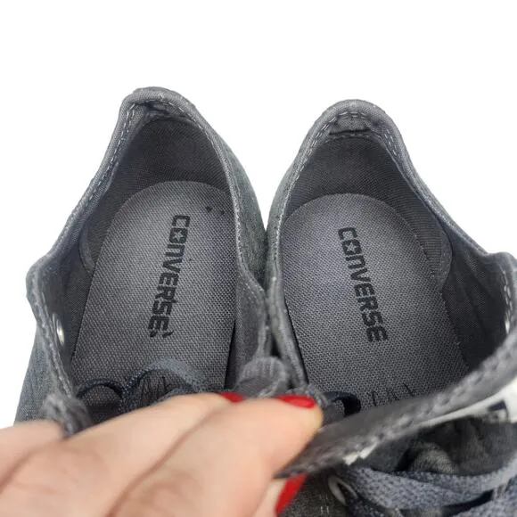 Converse All Star Shoes Womens 9 Gray Geometric Fabric Low Top Sneakers Comfy