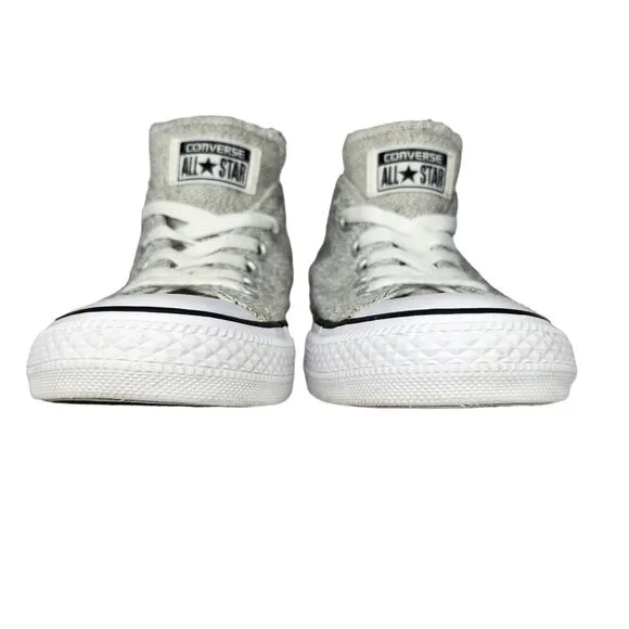 Converse All Star Shoes Womens 9 Gray White Knit Low Top Sneakers