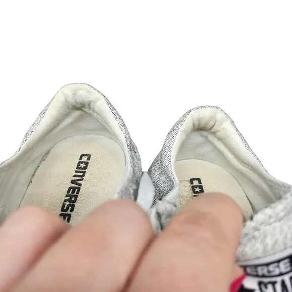 Converse All Star Shoes Womens 9 Gray White Knit Low Top Sneakers