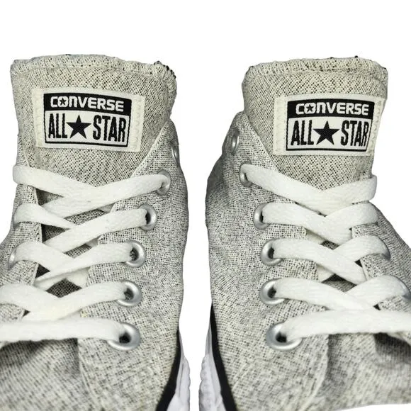 Converse All Star Shoes Womens 9 Gray White Knit Low Top Sneakers