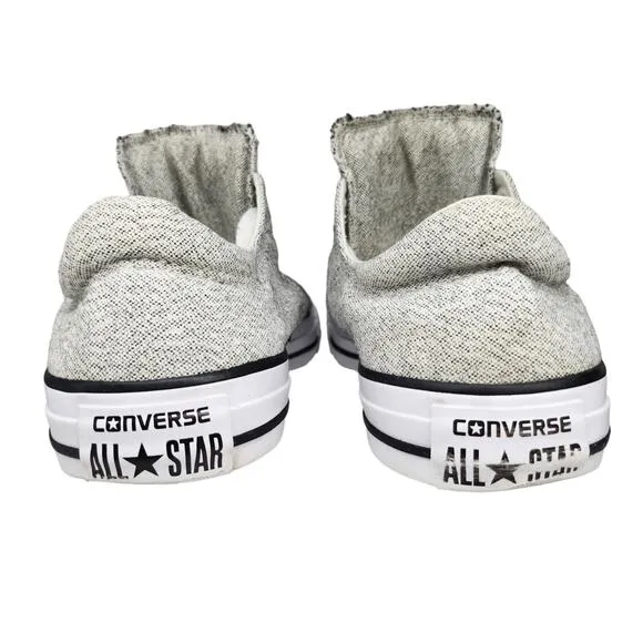 Converse All Star Shoes Womens 9 Gray White Knit Low Top Sneakers