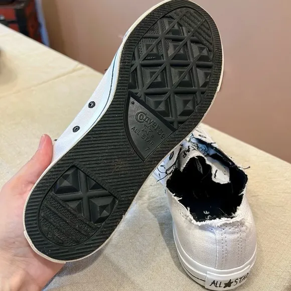 Converse All Star White/Black Athletic Shoes