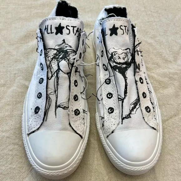 Converse All Star White/Black Athletic Shoes