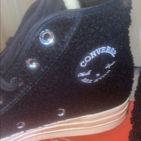 Converse Black and White High-Top Athletic Shoes