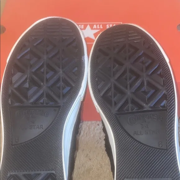 Converse Black and White High-Top Athletic Shoes