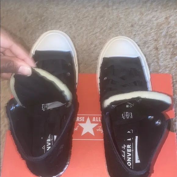 Converse Black and White High-Top Athletic Shoes