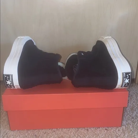 Converse Black and White High-Top Athletic Shoes