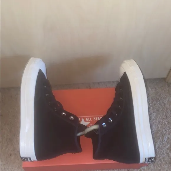 Converse Black and White High-Top Athletic Shoes