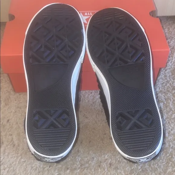 Converse Black and White High-Top Athletic Shoes