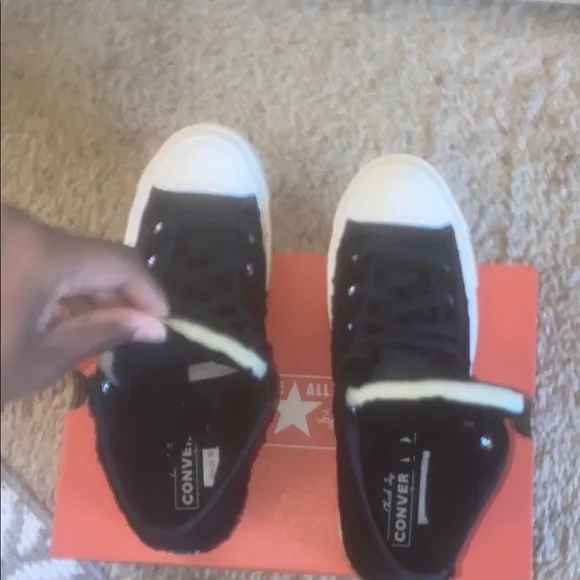 Converse Black and White High-Top Athletic Shoes