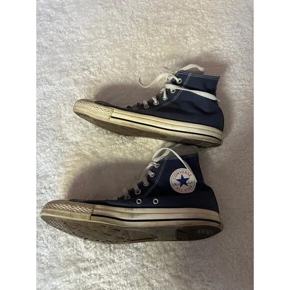Converse Blue High Top Shoes Size 9