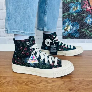 ⭐Converse Chuck 70 Floral Tapestry Hi Size 8 Women's Shoes Black Floral A11990C