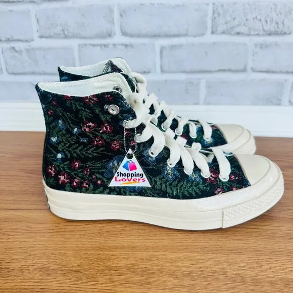⭐Converse Chuck 70 Floral Tapestry Hi Size 8 Women's Shoes Black Floral A11990C