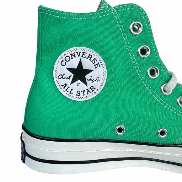 ⭐Converse Chuck 70 Hi Green Canvas Women shoes Sz 10 Retro Sneaker A08613F New