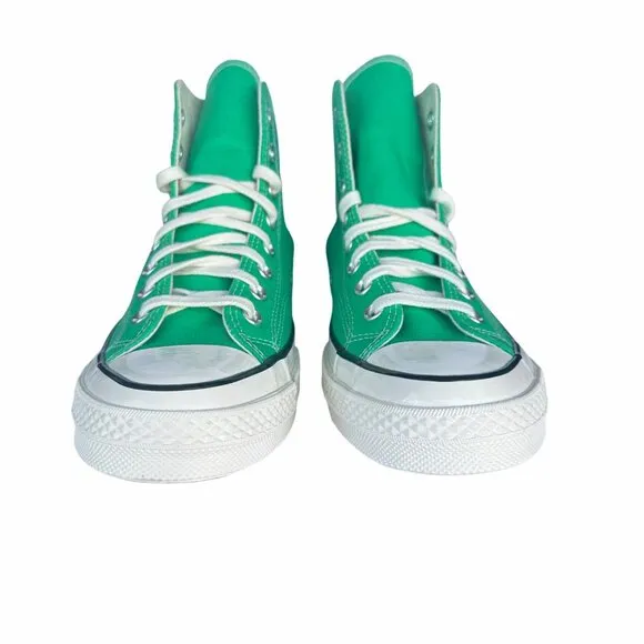 ⭐Converse Chuck 70 Hi Green Canvas Women shoes Sz 10 Retro Sneaker A08613F New
