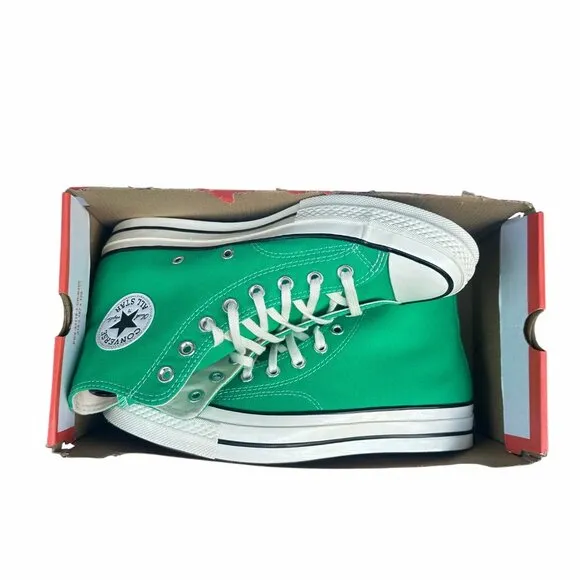 ⭐Converse Chuck 70 Hi Green Canvas Women shoes Sz 10 Retro Sneaker A08613F New