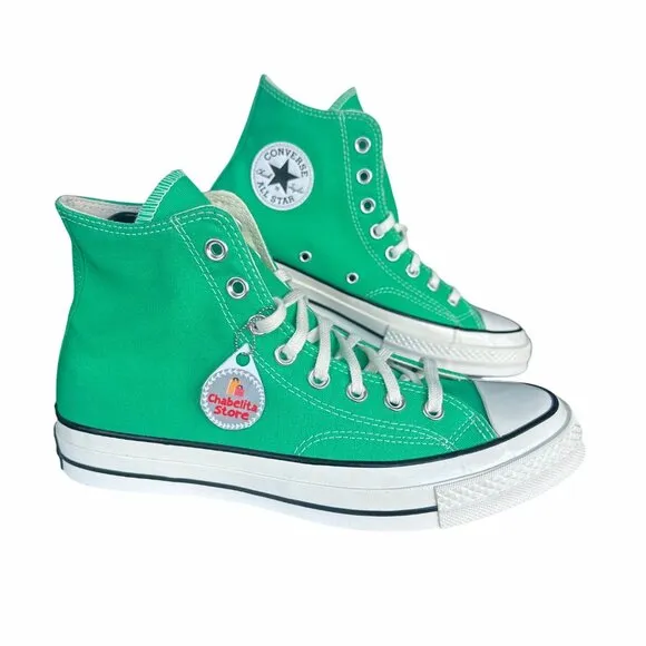 ⭐Converse Chuck 70 Hi Green Canvas Women shoes Sz 10 Retro Sneaker A08613F New