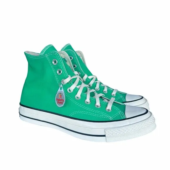 ⭐Converse Chuck 70 Hi Green Canvas Women shoes Sz 10 Retro Sneaker A08613F New