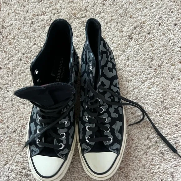 Converse Chuck 70 High Top Leopard Print Sneakers Shoes