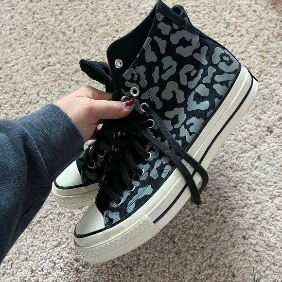 Converse Chuck 70 High Top Leopard Print Sneakers Shoes