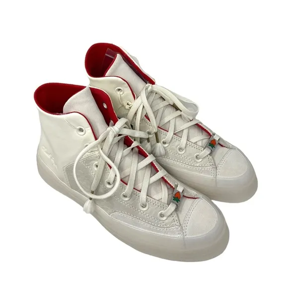 Converse Chuck 70 Marquis Shoes Women's Leather Egret High Top Sneakers A05262C