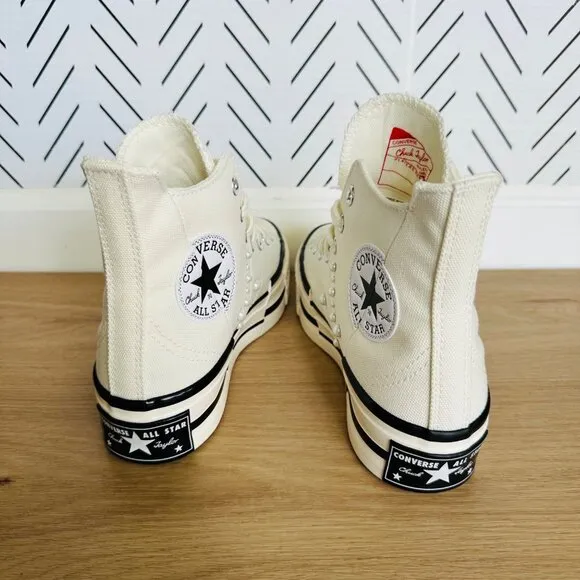 ❤️❤️CONVERSE Chuck 70 Plus Gems Rhinestones Pearls Mens Shoes Sz 5 Cream A10287C
