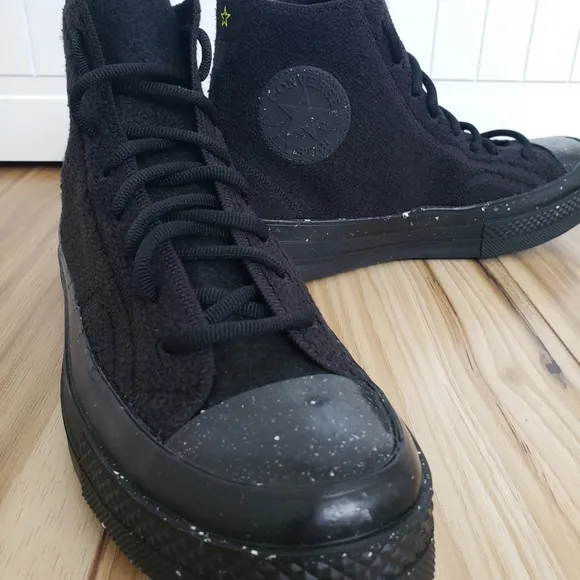 Converse Chuck 70 Renew Remix Knit High Top Black Canvas Shoes Men's 7
