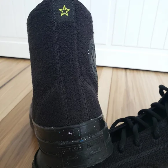 Converse Chuck 70 Renew Remix Knit High Top Black Canvas Shoes Men's 7