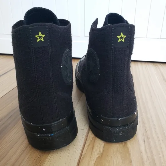 Converse Chuck 70 Renew Remix Knit High Top Black Canvas Shoes Men's 7