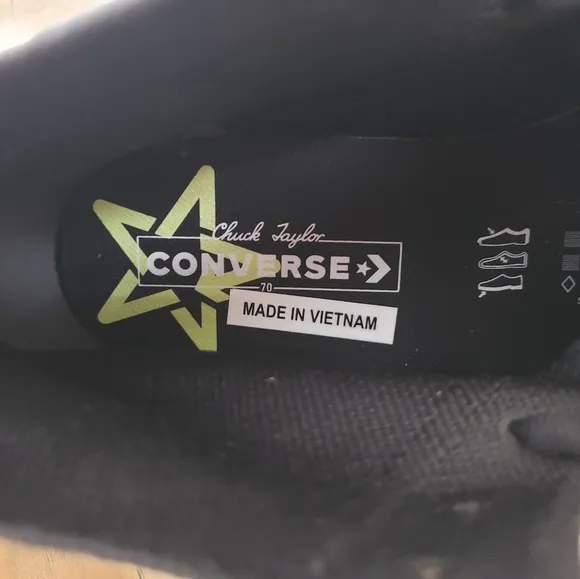 Converse Chuck 70 Renew Remix Knit High Top Black Canvas Shoes Men's 7