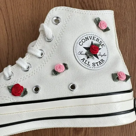⭐Converse Chuck 70 Valentine's Day High-Top Sz 8 Women's Shoes White/Red A10637C